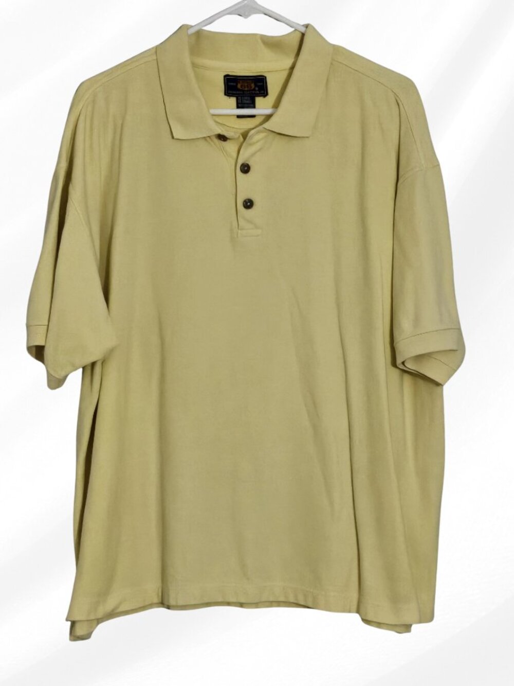 2/$20 Route 66 Yellow Polo Shirt Mens XL Short Sleeve Casual Cotton Top